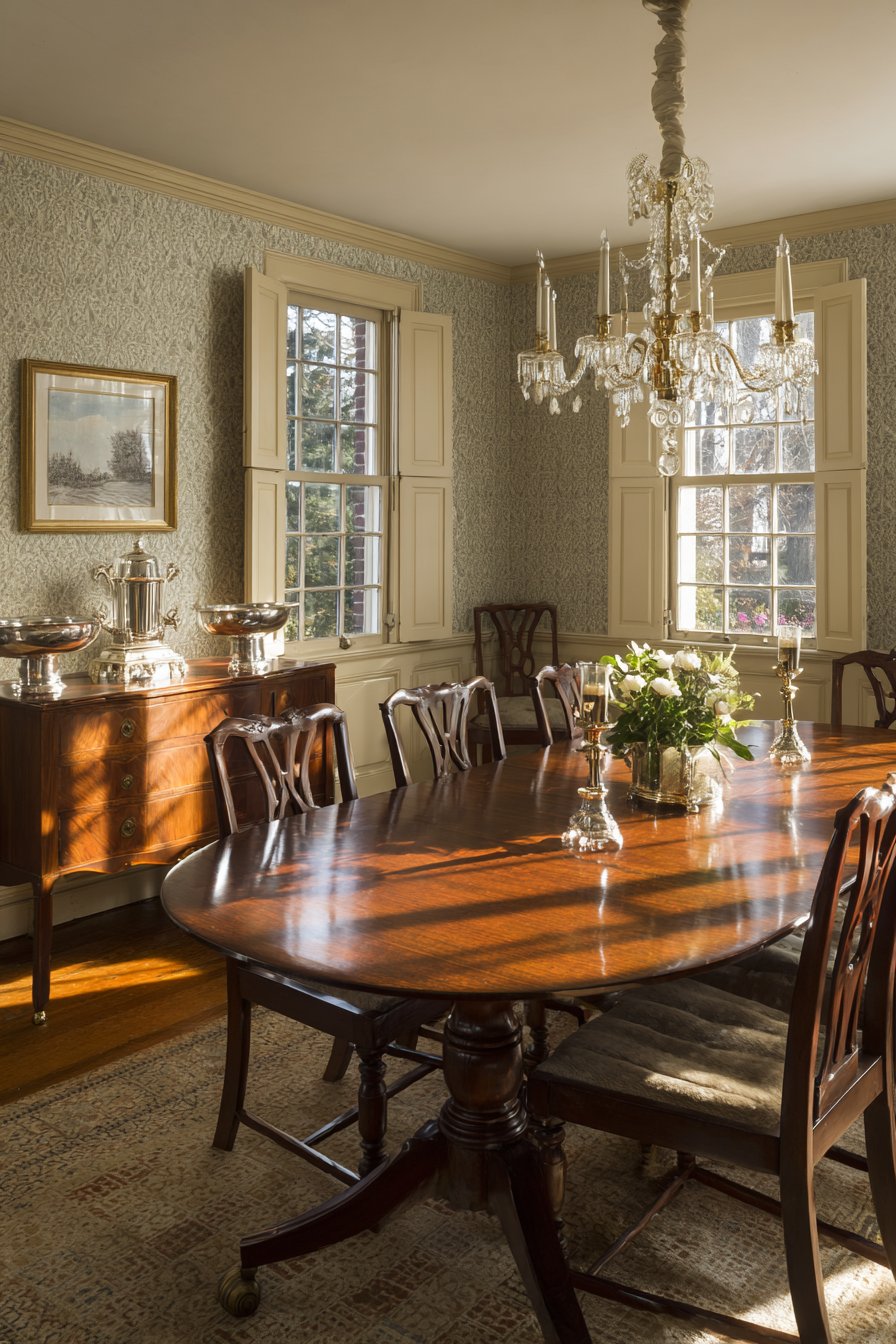 Federal Period Oval Mahogany Refinement