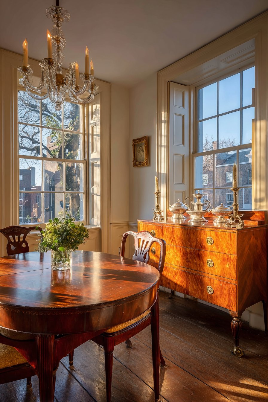 Federal Period Oval Mahogany Refinement