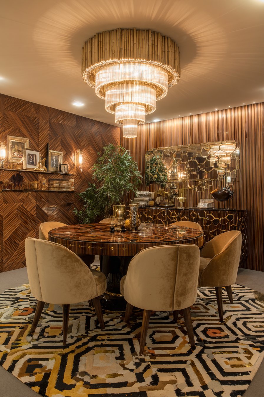 Glamorous Art Deco Black Walnut