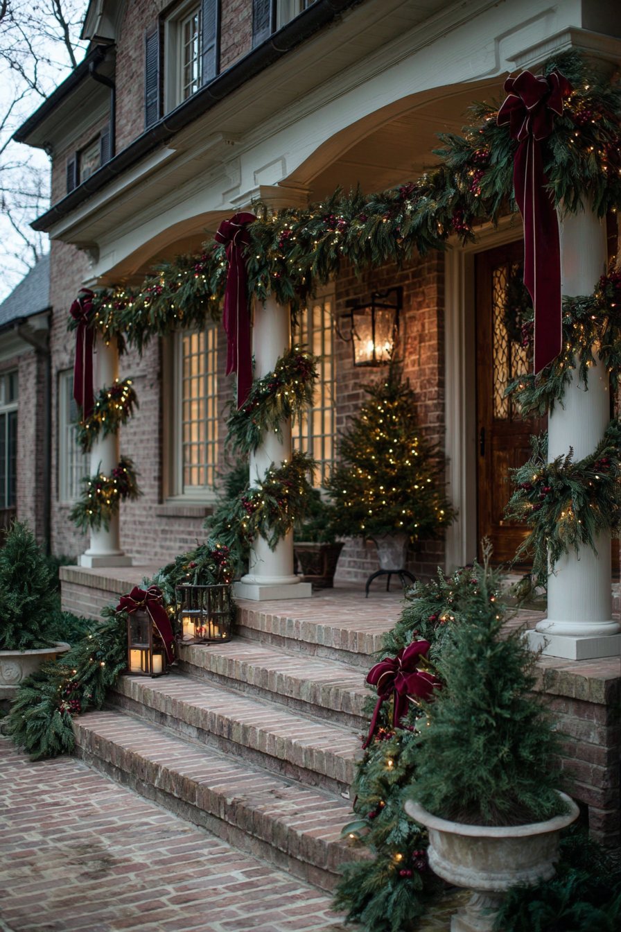 Professional Column Garland Installation