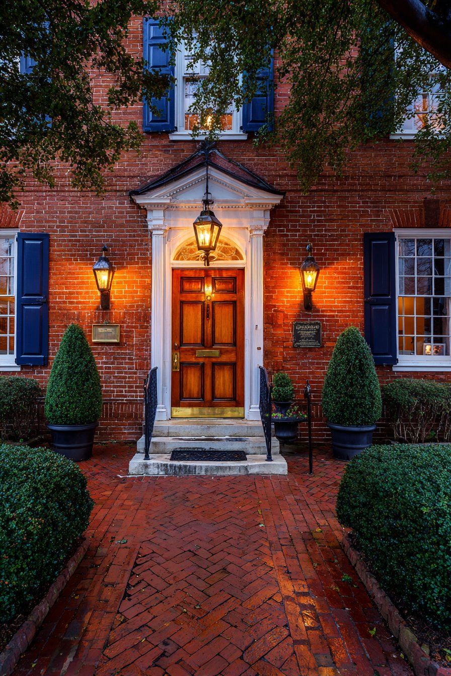 Traditional Brick and Boxwood Formality