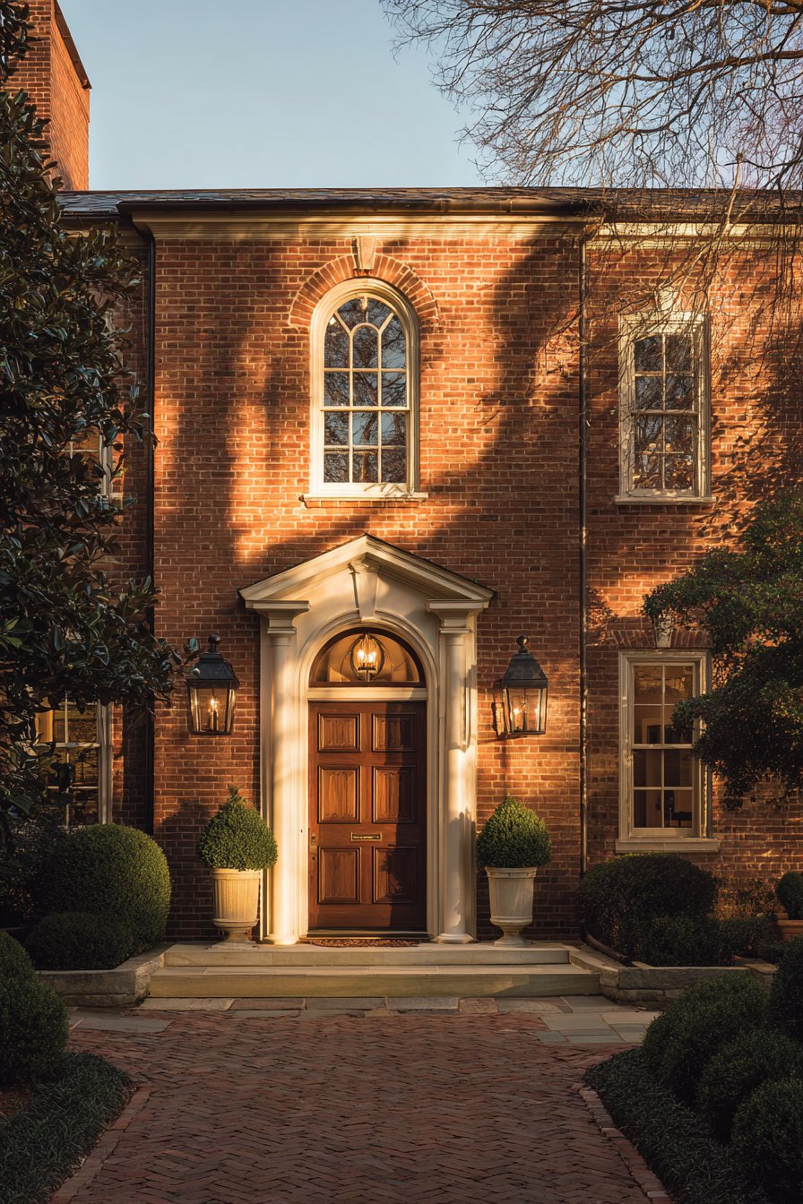 Traditional Brick and Boxwood Formality