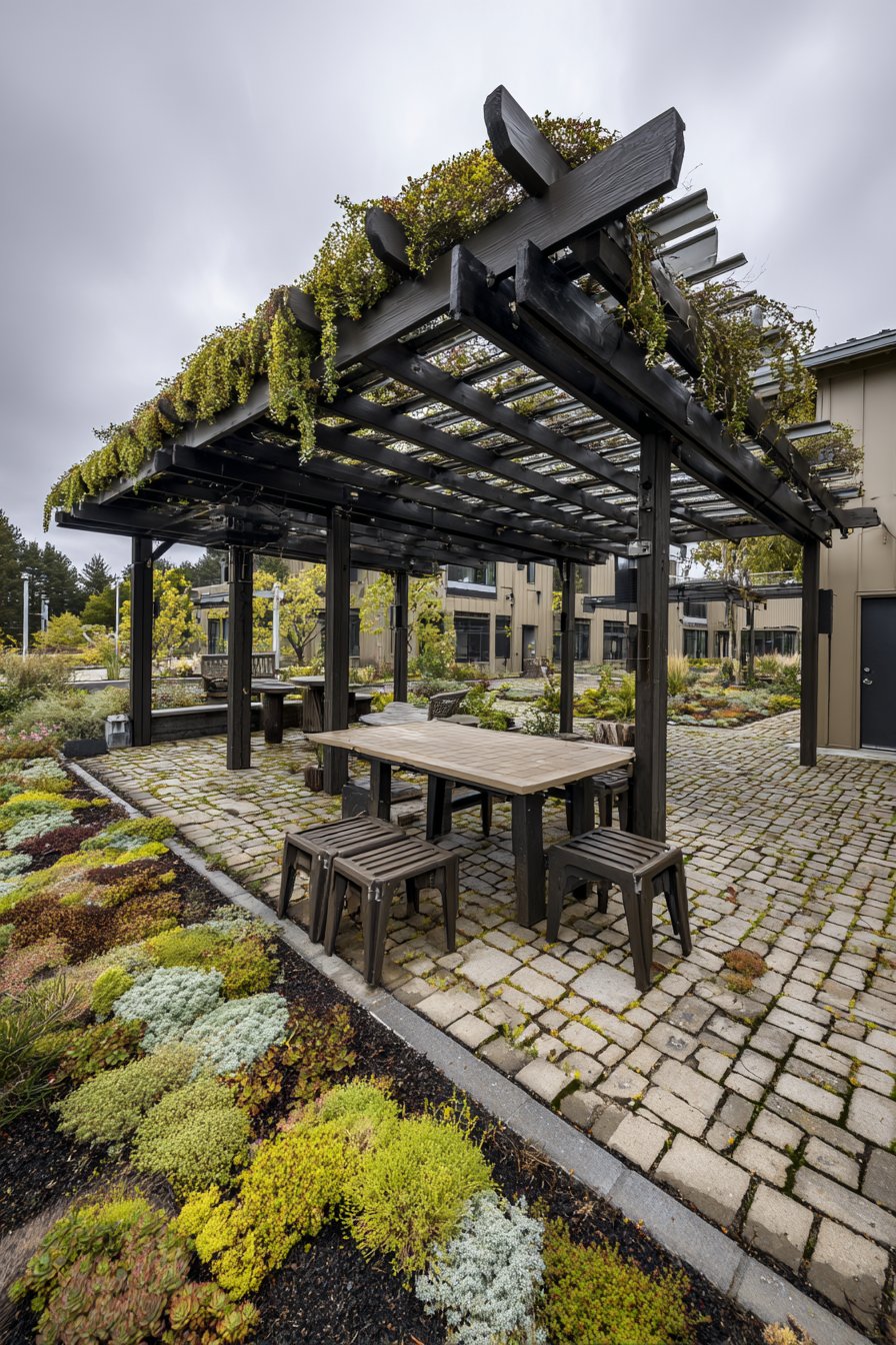 Sustainable Living Roof Green Pergola System