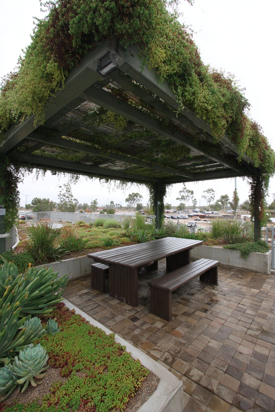 Sustainable Living Roof Green Pergola System