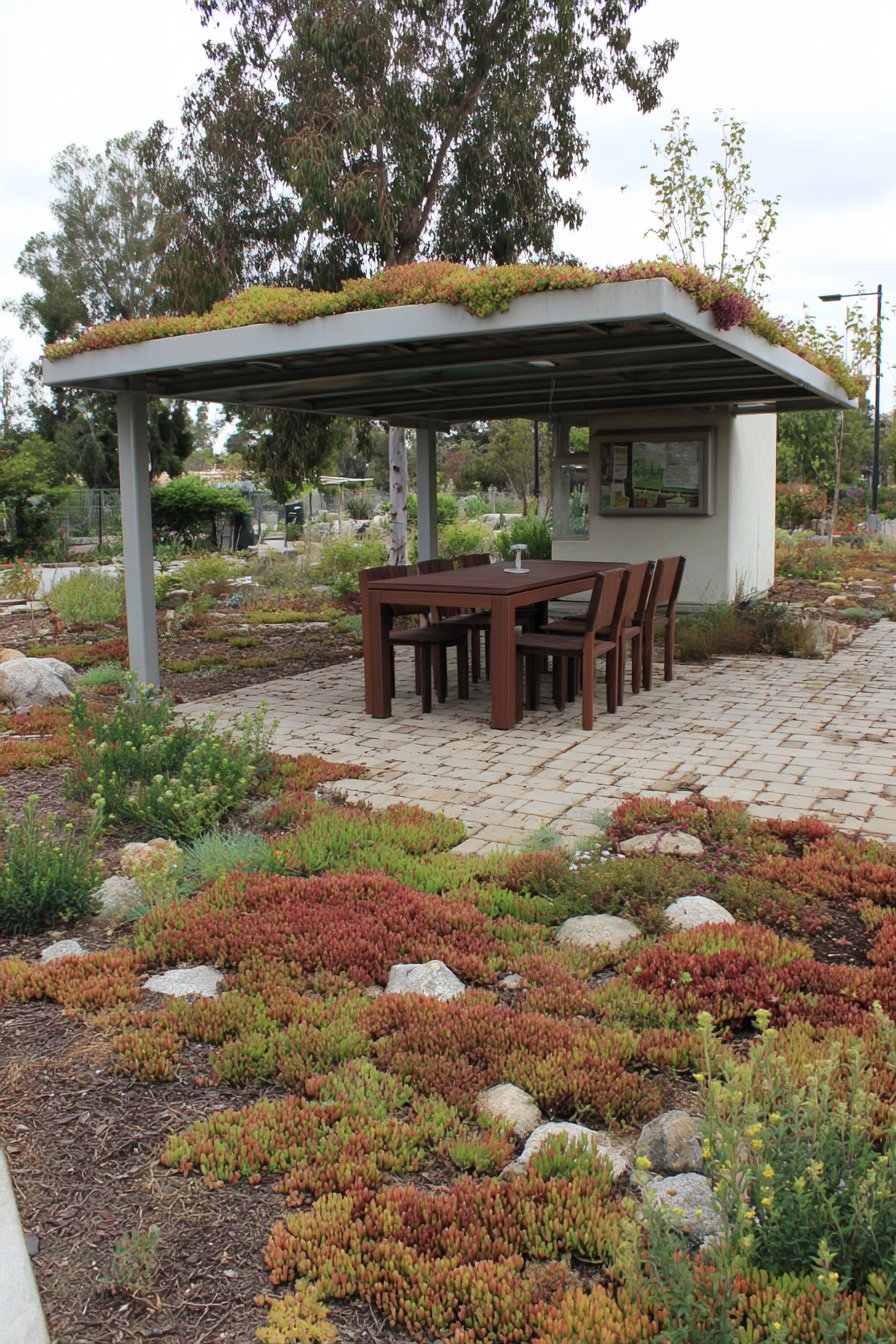 Sustainable Living Roof Green Pergola System