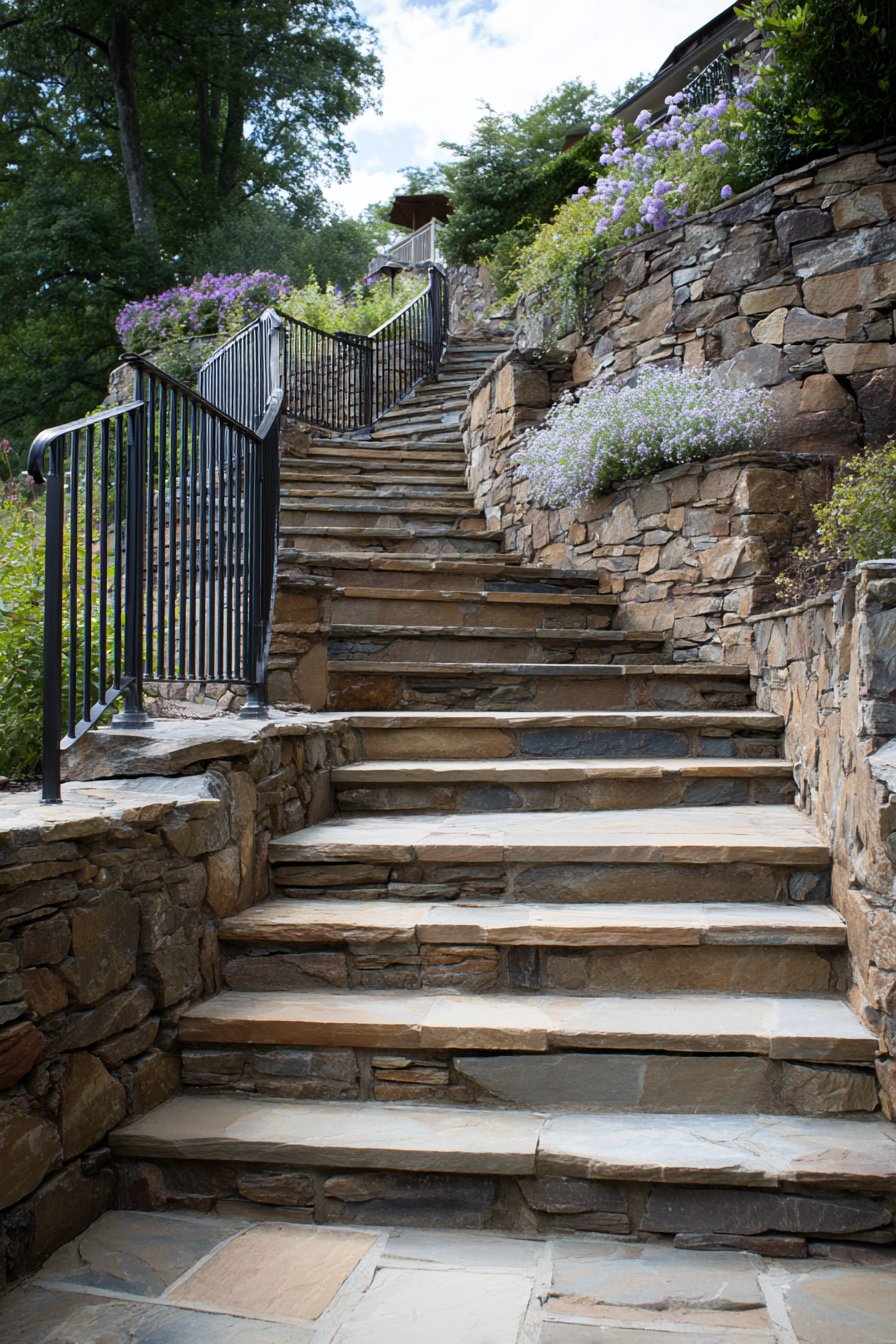 Transitional Fieldstone and Bluestone Combination