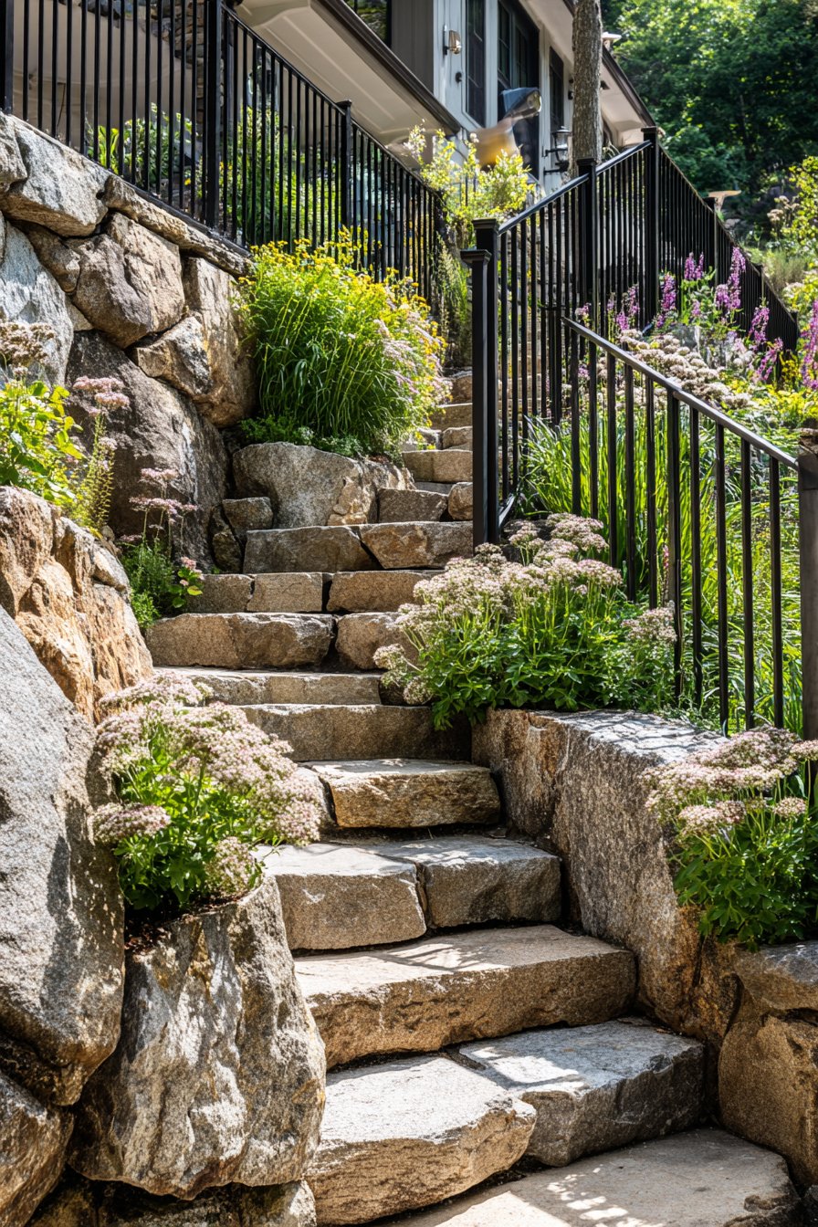 Transitional Fieldstone and Bluestone Combination