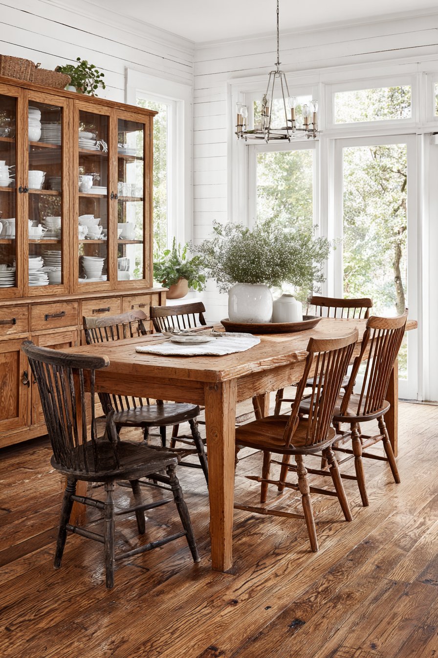 Pine Harvest Table with Mixed Seating