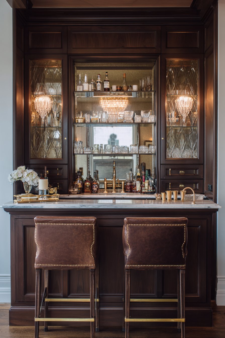 Custom Built-In Wet Bar