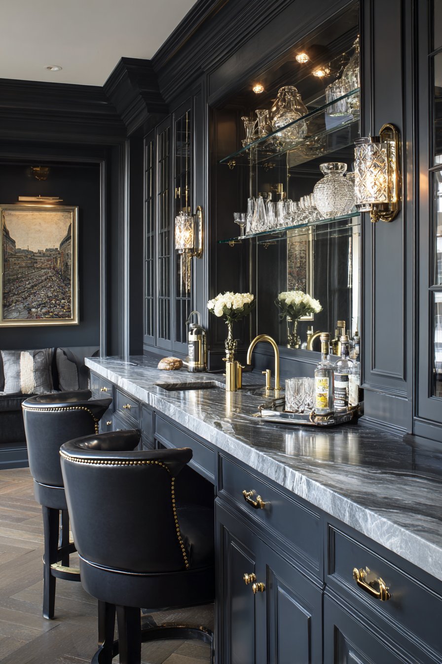 Custom Built-In Wet Bar