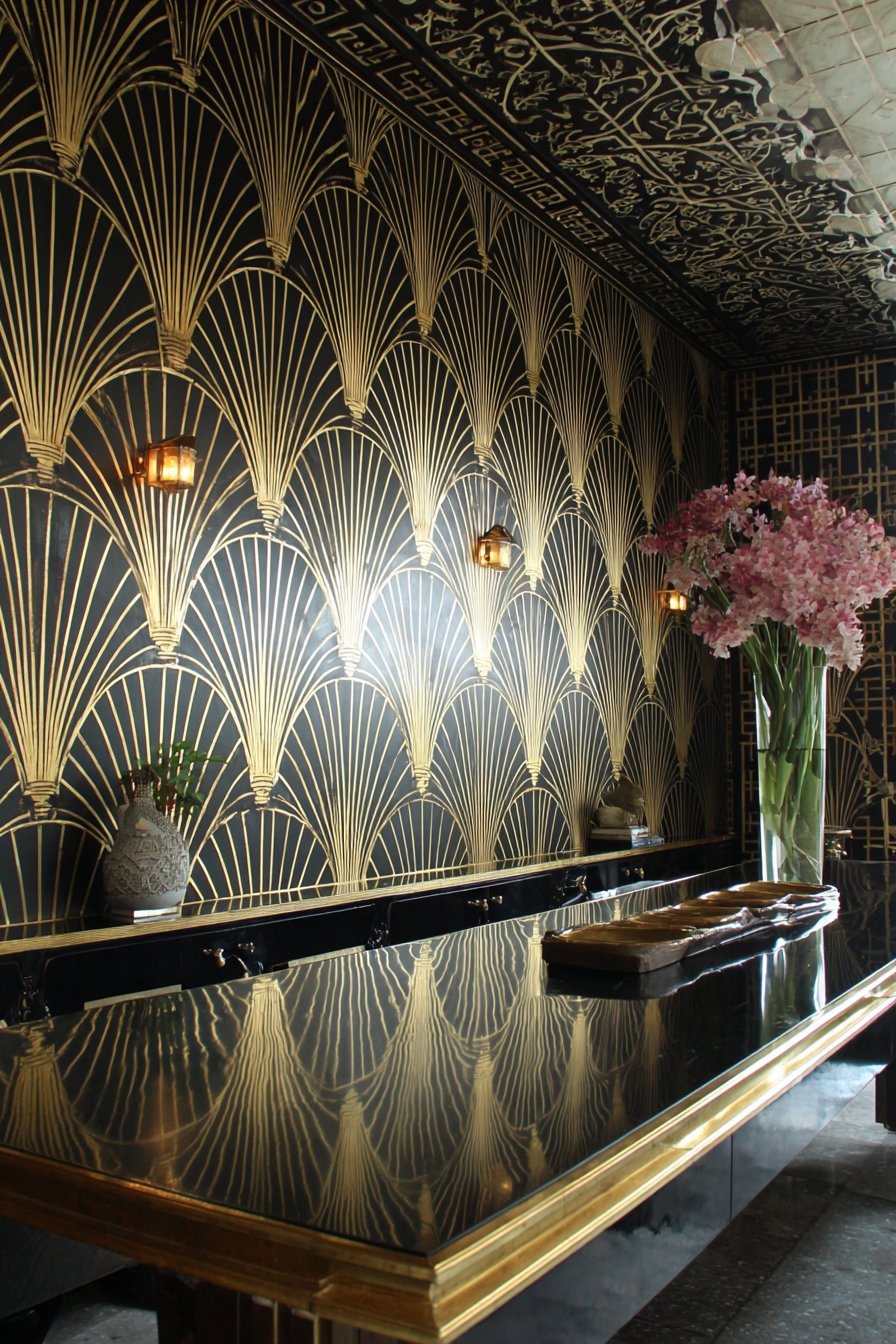 Art Deco Geometric Metal Panel