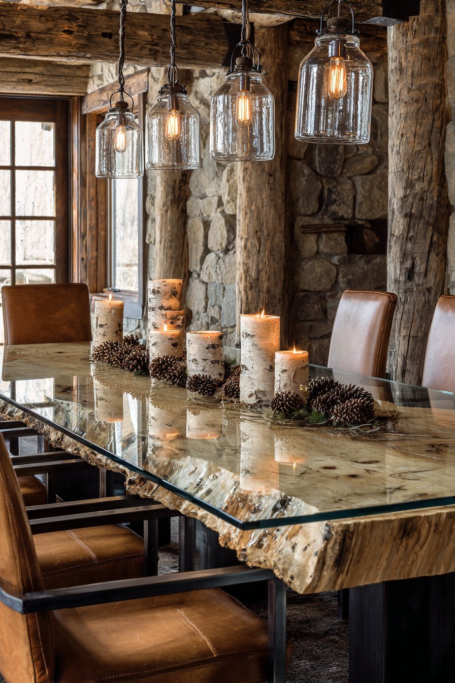 Modern Rustic Wood and Glass