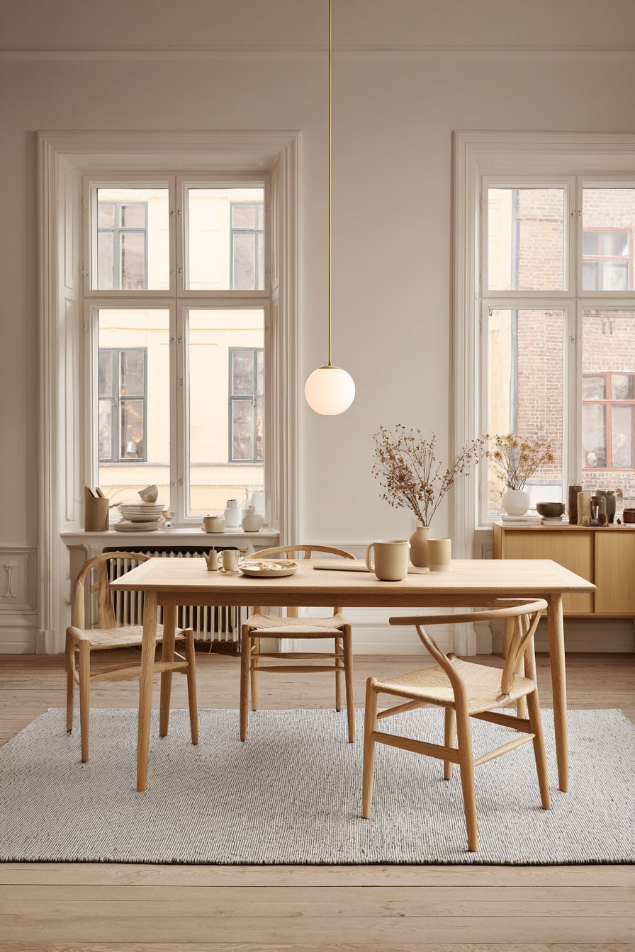 Scandinavian Oak and Paper Cord Simplicity