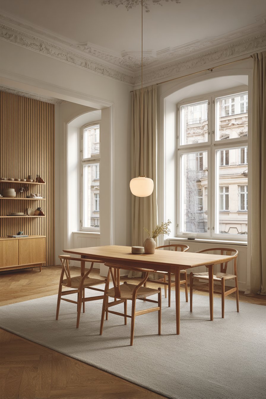 Scandinavian Oak and Paper Cord Simplicity