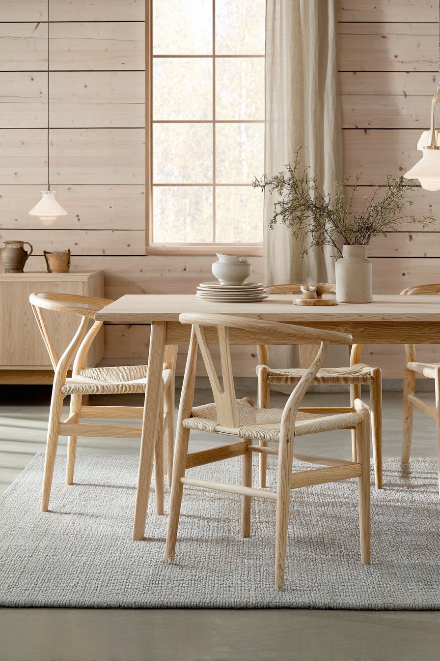 Scandinavian Oak and Paper Cord Simplicity