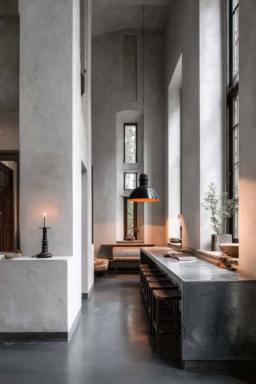 Circular Marble with Brass Pedestal