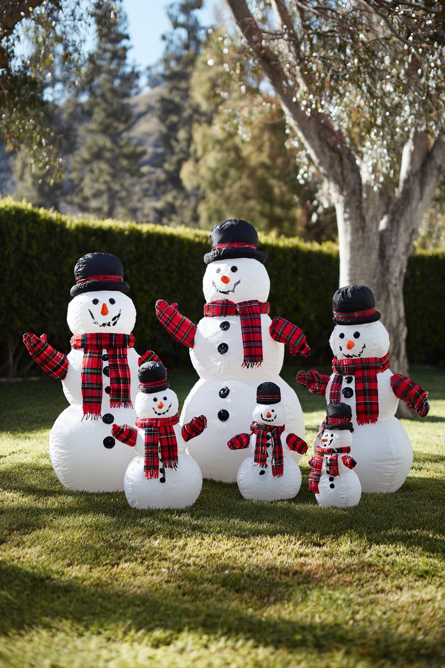 Handcrafted Snowmen Garden Display