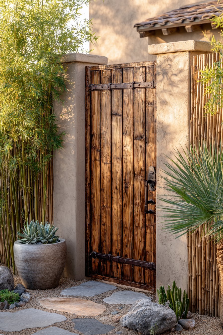 Japanese Zen Natural Wood Gate
