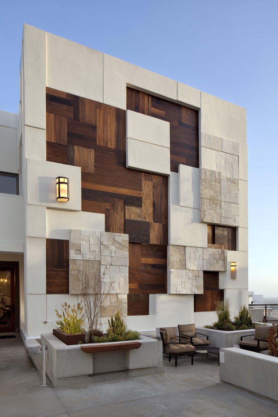 Geometric Modern Mixed Material Composition