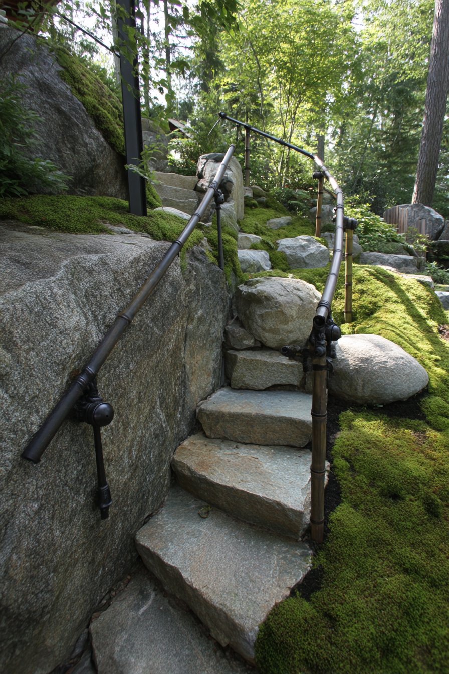 Japanese-Inspired Natural Granite Design