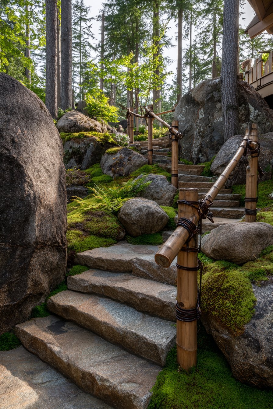 Japanese-Inspired Natural Granite Design