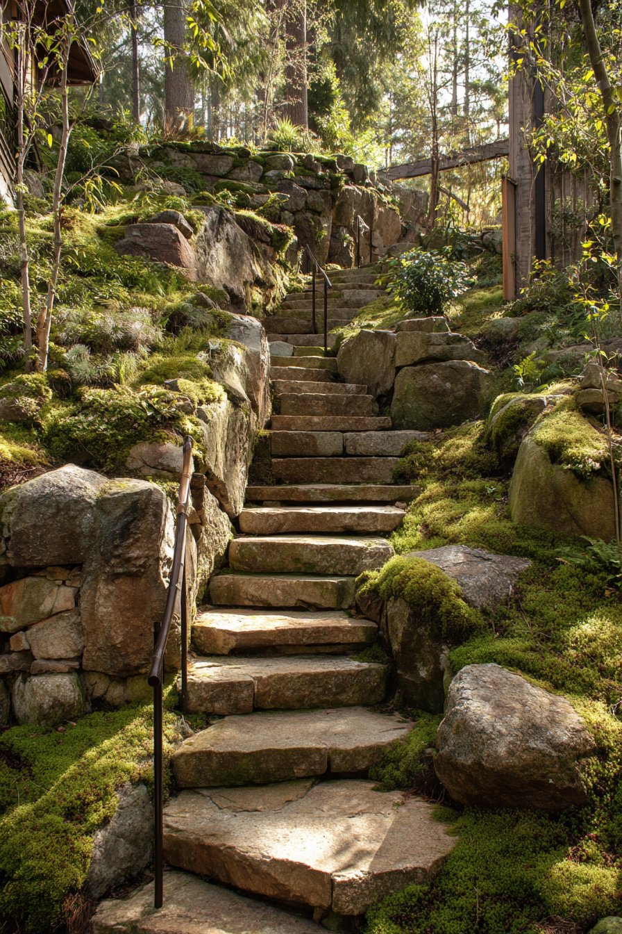 Japanese-Inspired Natural Granite Design