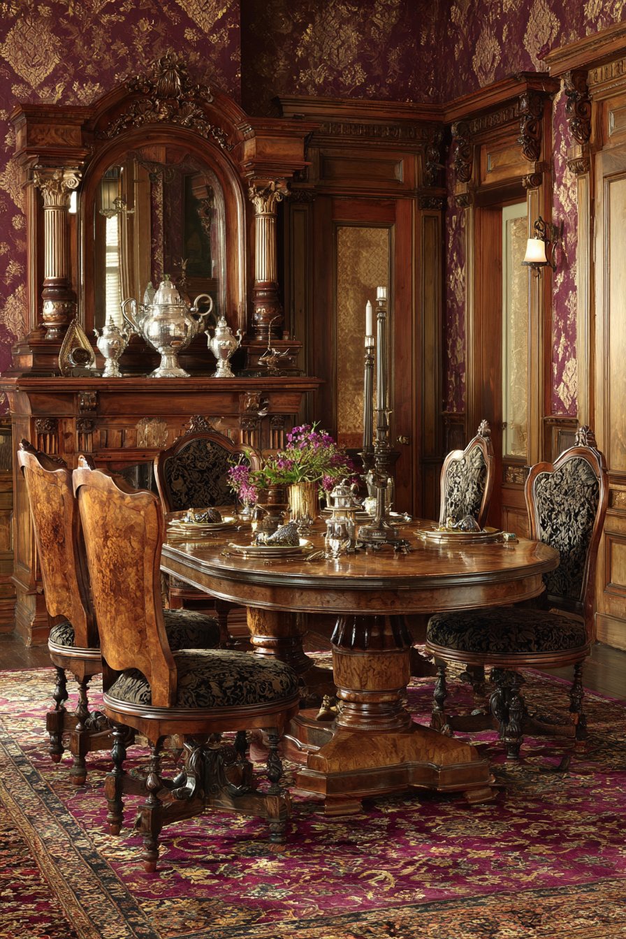 Opulent Victorian Burled Walnut Grandeur