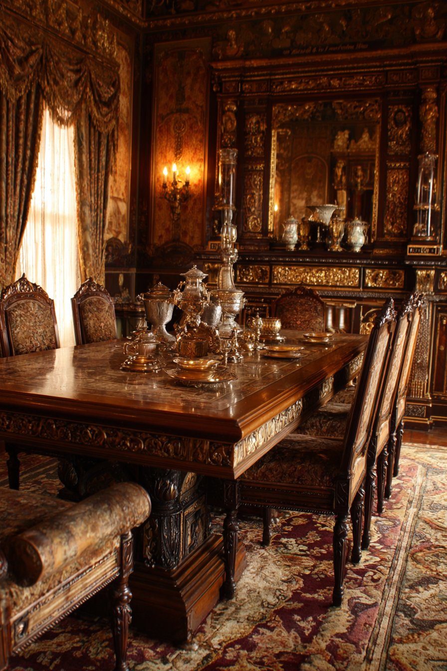 Opulent Victorian Burled Walnut Grandeur