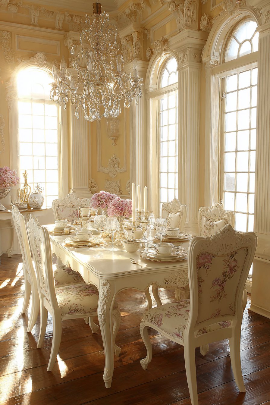 Traditional White Painted Solid Wood