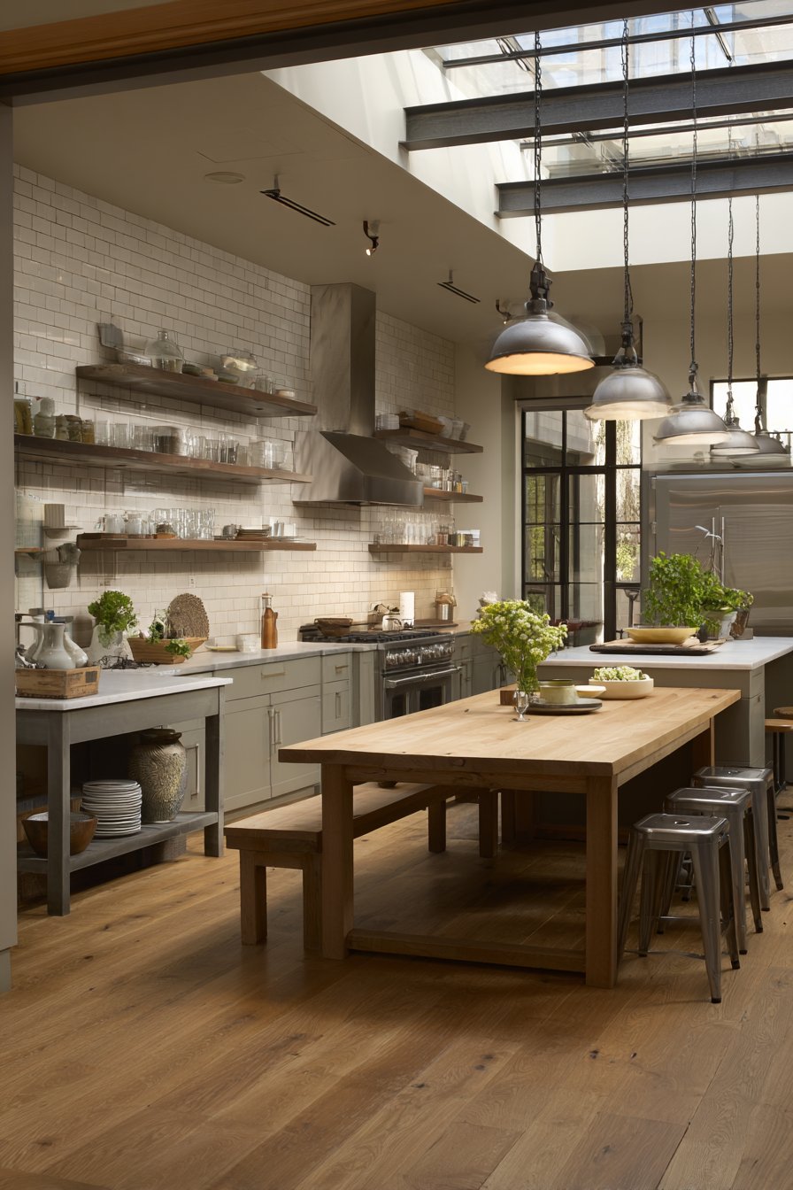 Practical Butcher Block Kitchen-Dining