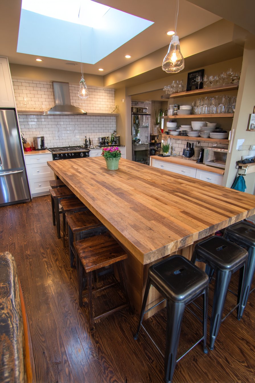 Practical Butcher Block Kitchen-Dining