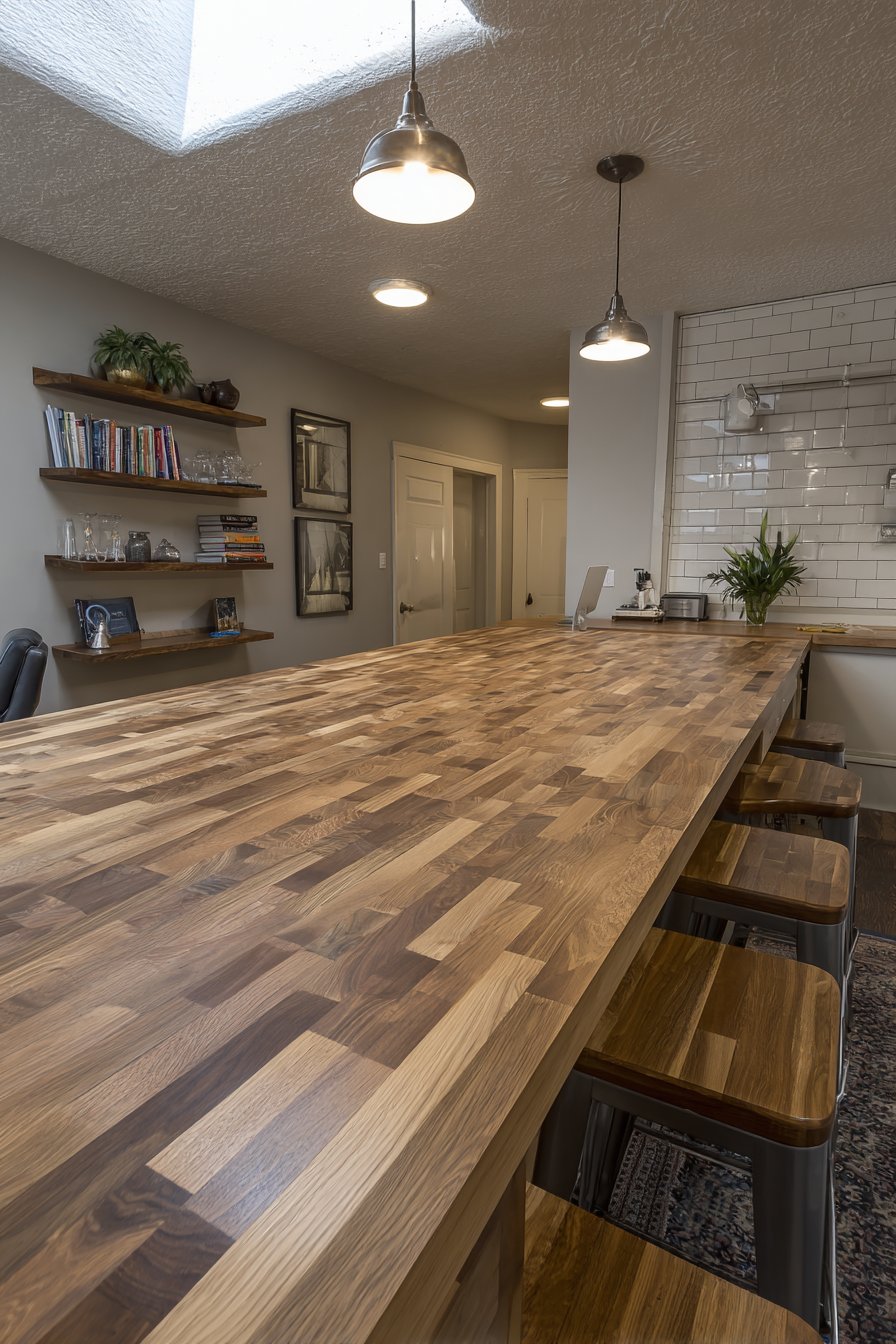 Practical Butcher Block Kitchen-Dining