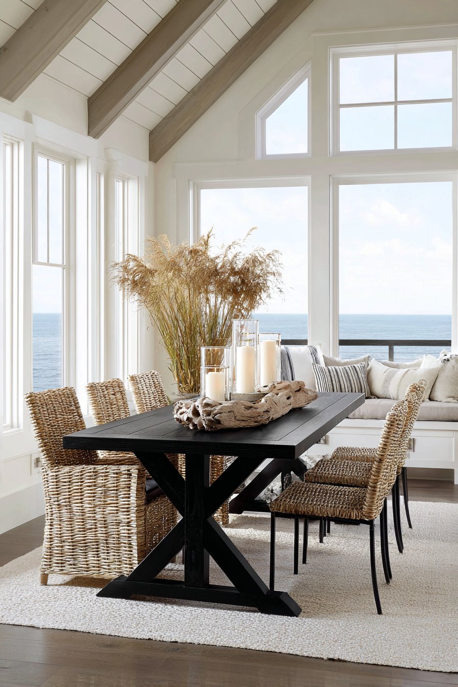 Coastal-Modern Ebonized Oak with Cerused Finish