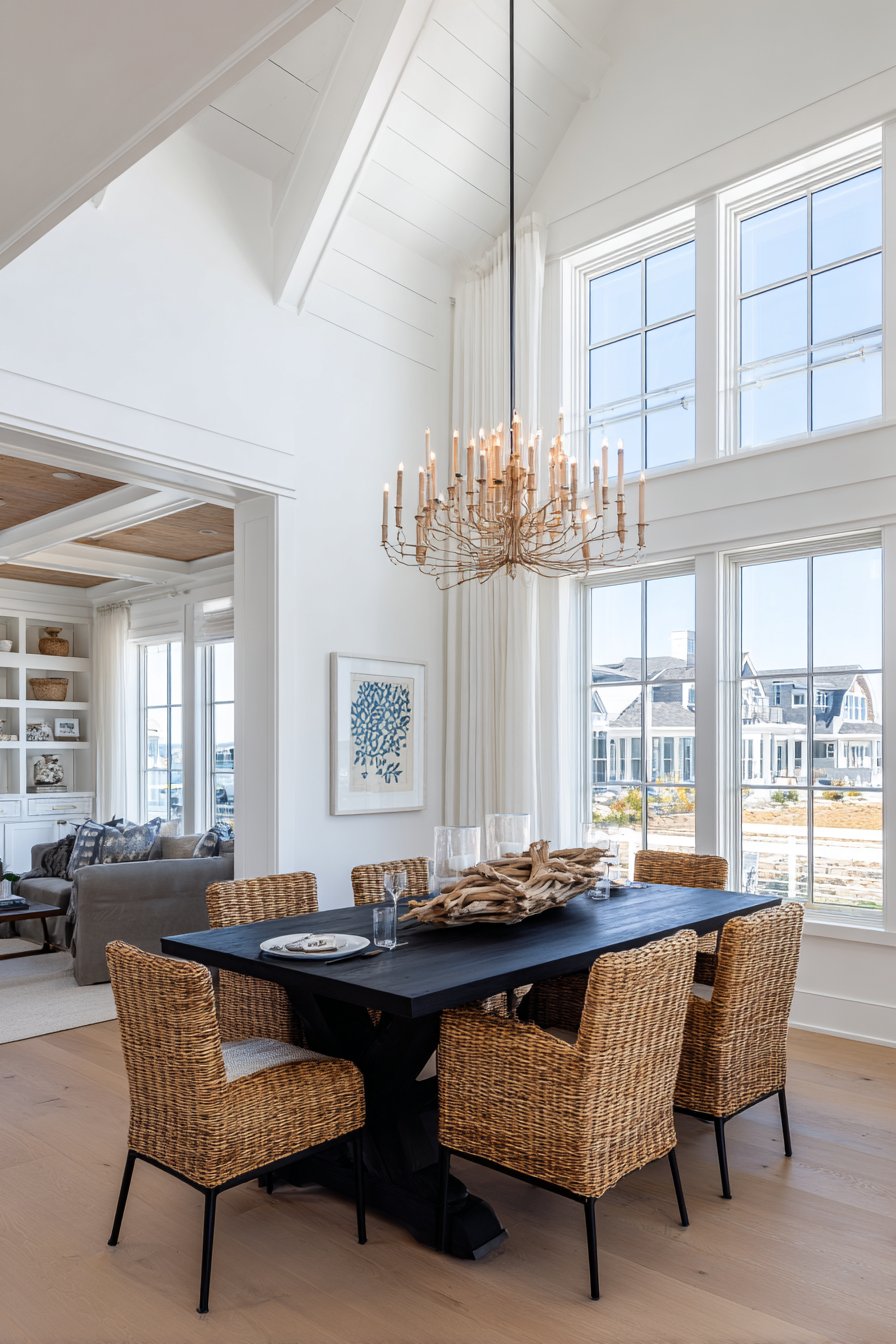 Coastal-Modern Ebonized Oak with Cerused Finish