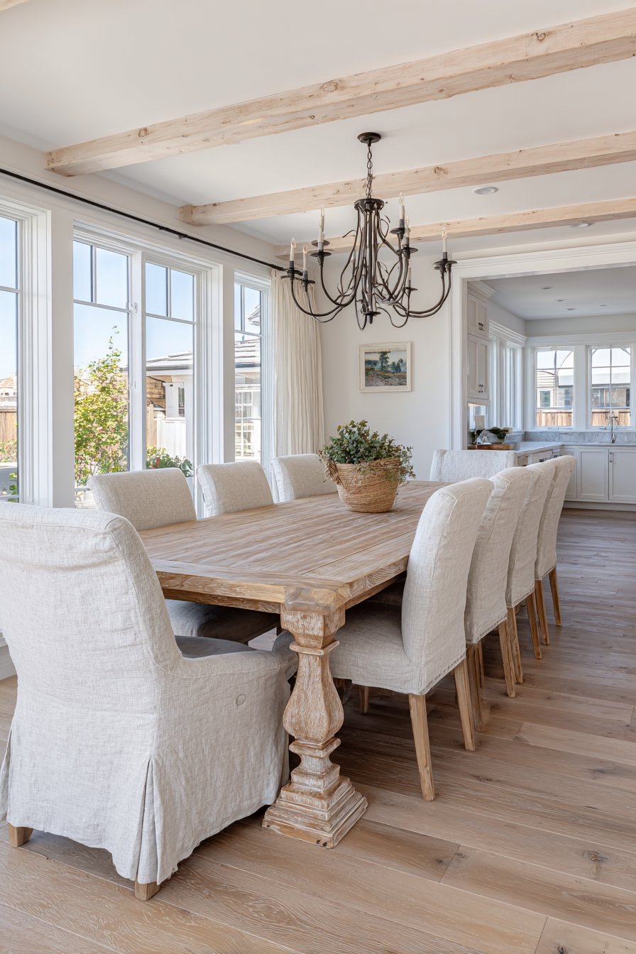 Modern Farmhouse Trestle Grey-Washed Oak