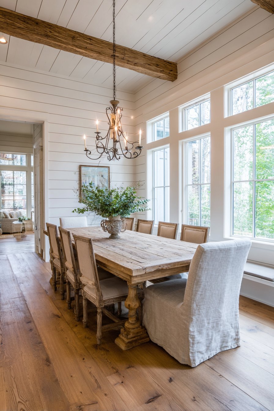 Modern Farmhouse Trestle Grey-Washed Oak