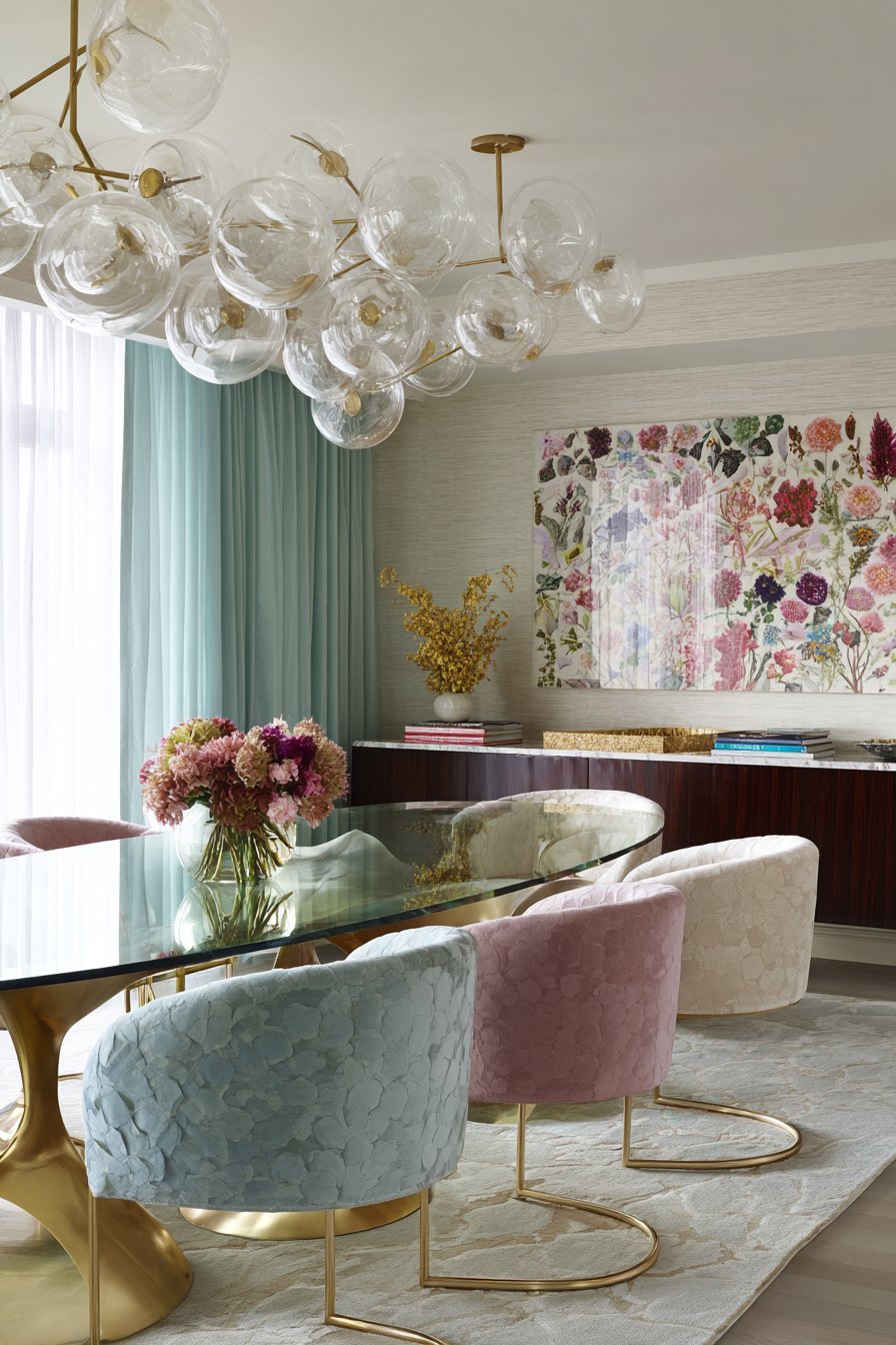 Glass and Gold with Pastel Velvet Collection