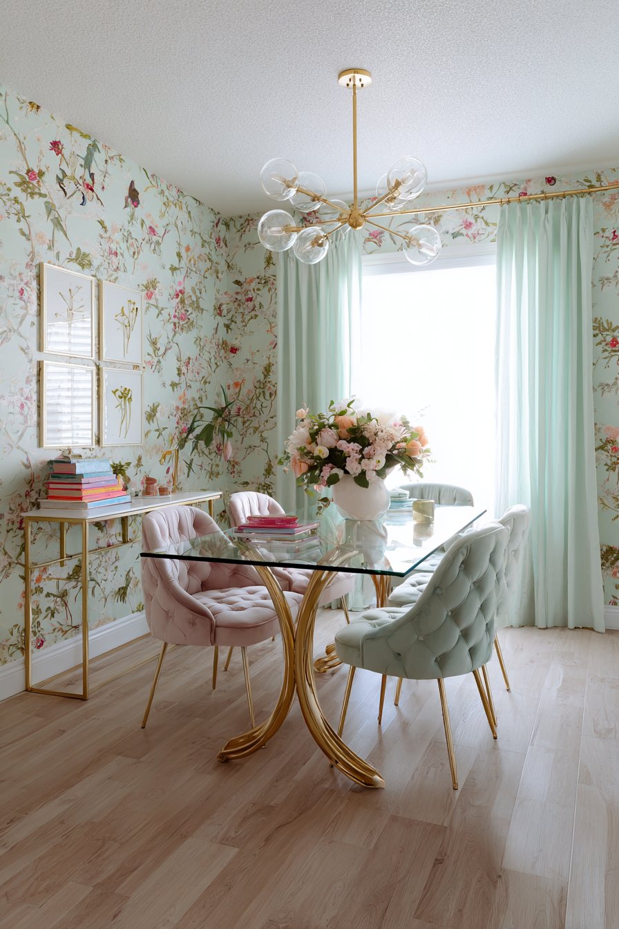 Glass and Gold with Pastel Velvet Collection