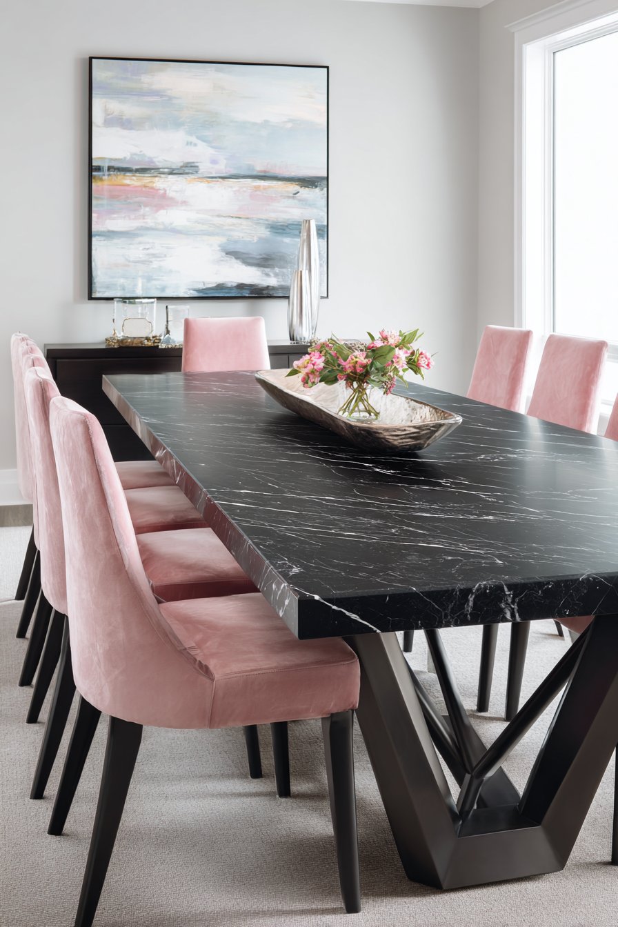 Statement Black Marble with Sculptural Base