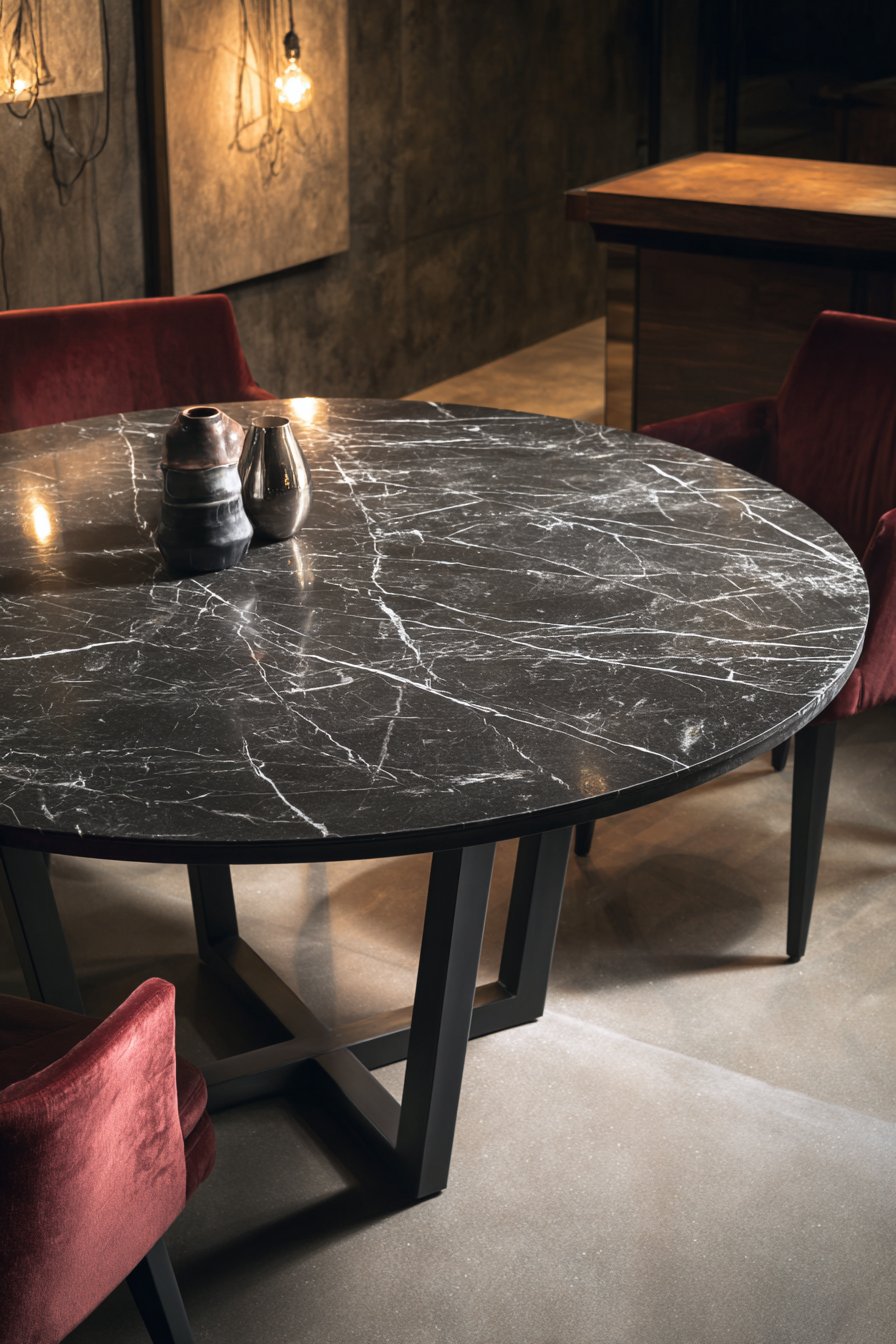 Statement Black Marble with Sculptural Base