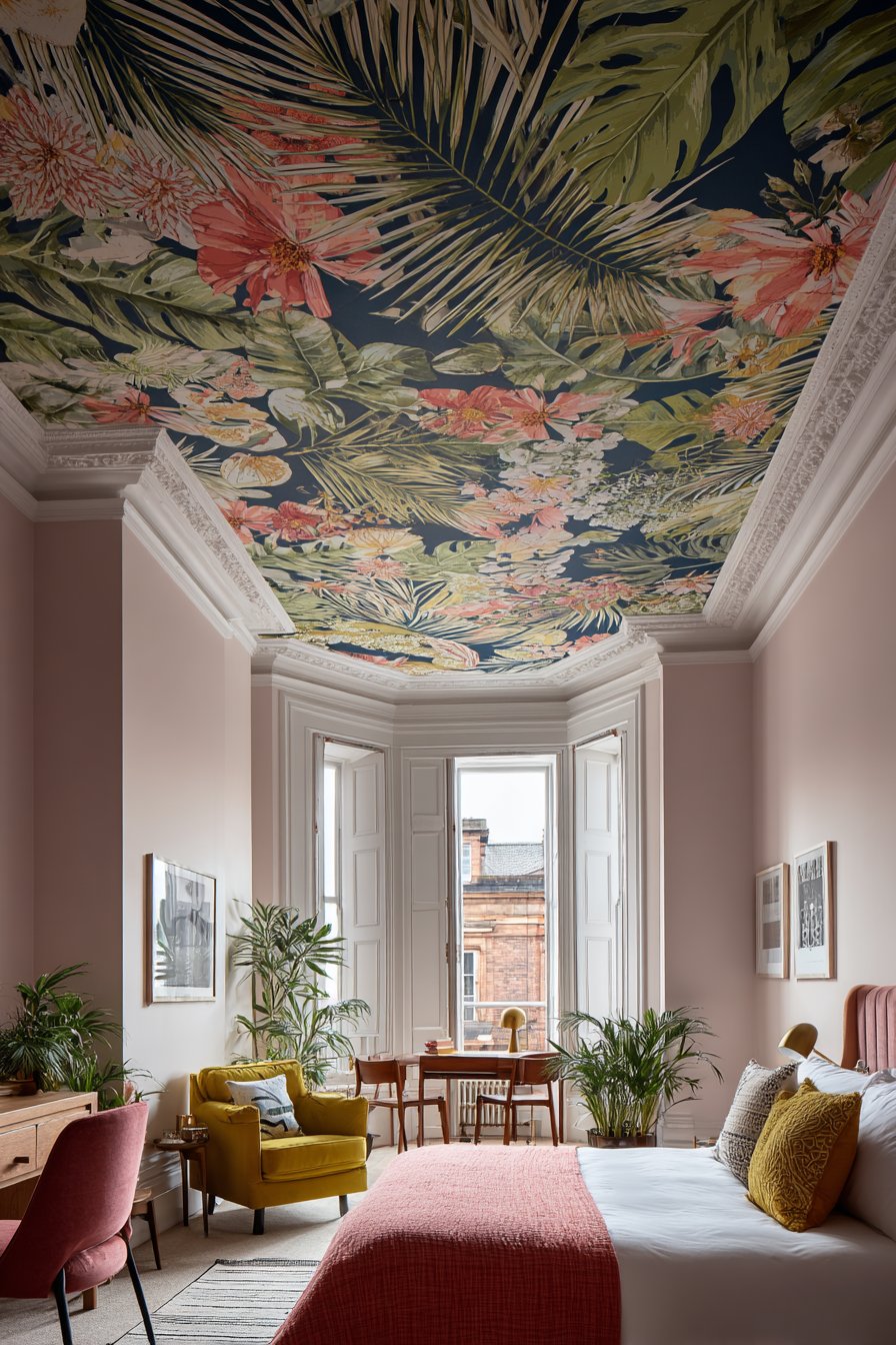 Eclectic Botanical Wallpaper Drama