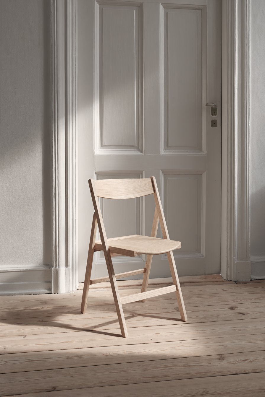 Space-Saving Folding Beech Wood Design