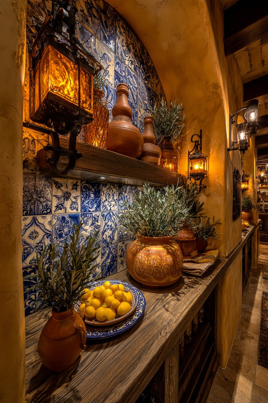 Mediterranean Hand-Painted Tile Panel