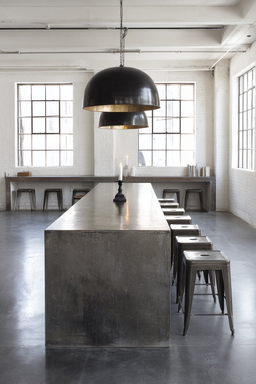 Industrial Zinc-Top with Raw Steel