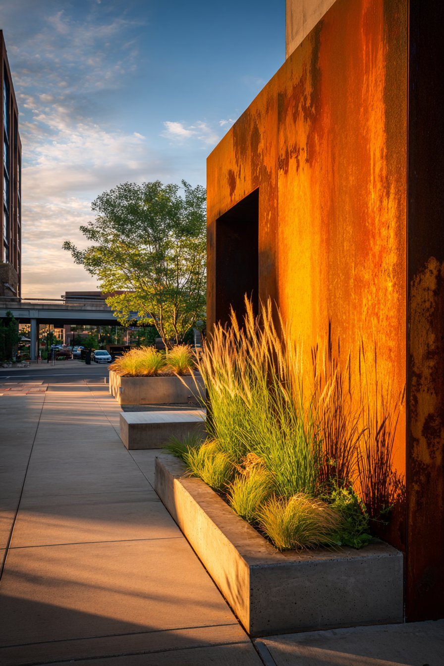 Industrial Corten Steel with Natural Oxidation