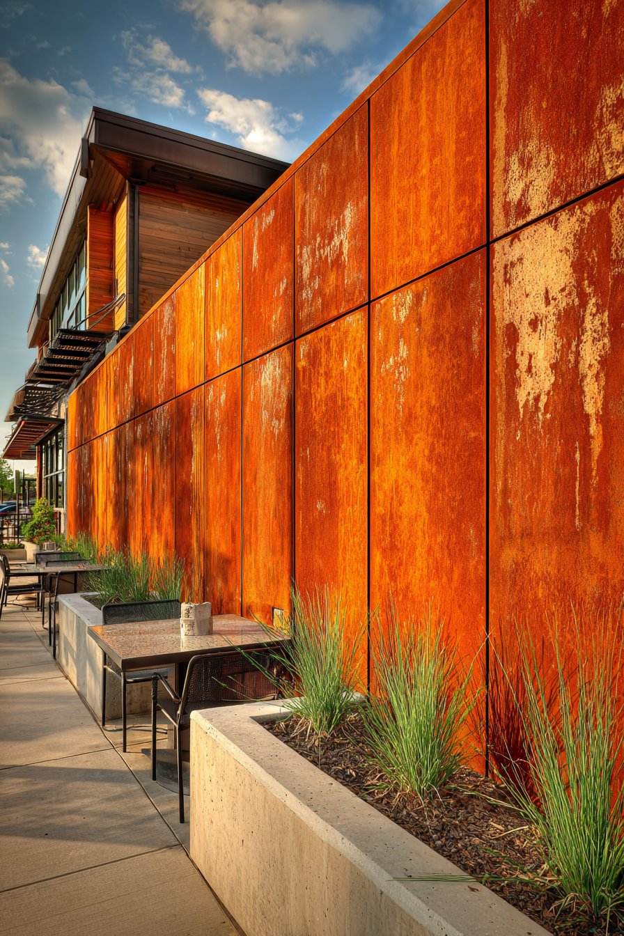 Industrial Corten Steel with Natural Oxidation