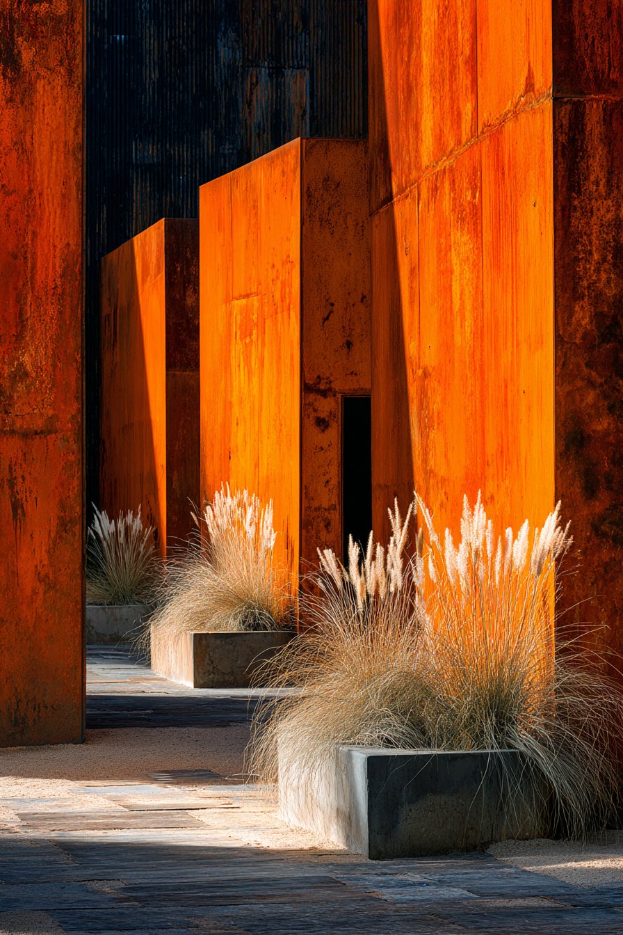 Industrial Corten Steel with Natural Oxidation