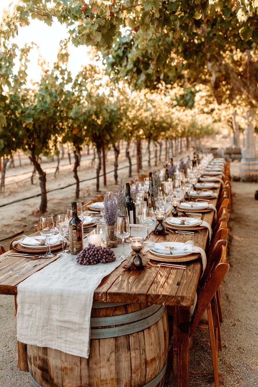 Vineyard Romance with Wine Country Details
