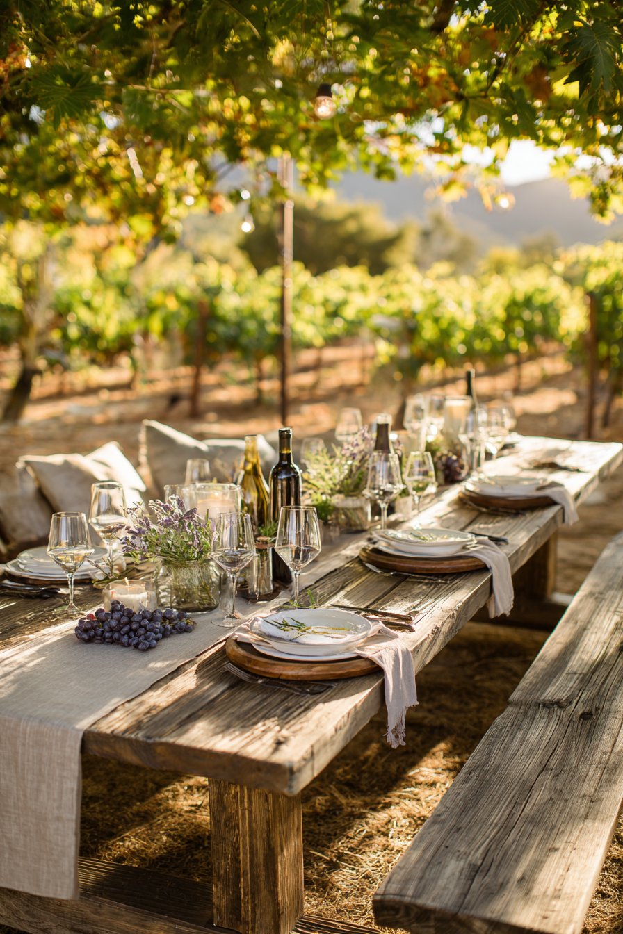 Vineyard Romance with Wine Country Details