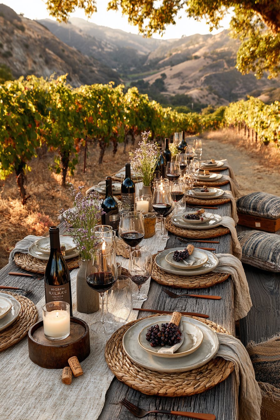 Vineyard Romance with Wine Country Details